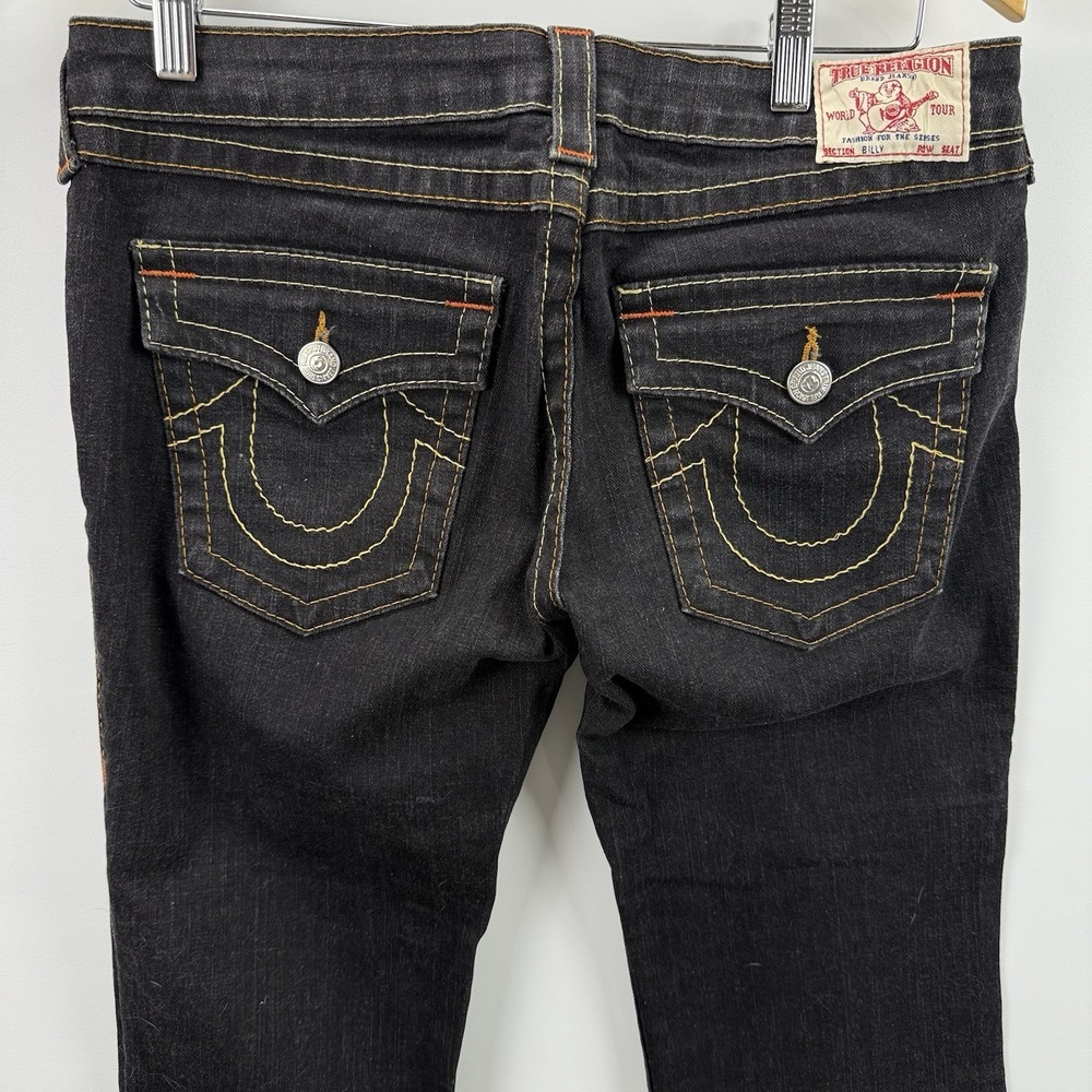 True Religion Billy Bootcut Jeans Dark Wash Made in USA Size 31 $248 Flap Pocket